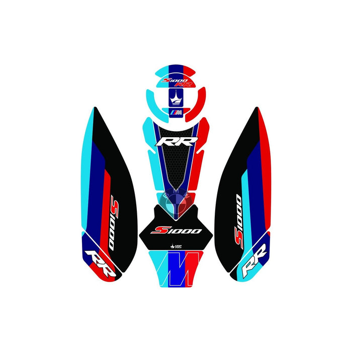 Grippatch BMW S1000RR (2023-2025) ile Uyumlu 12 Parça Renkli Tank Pad Seti GC43-2