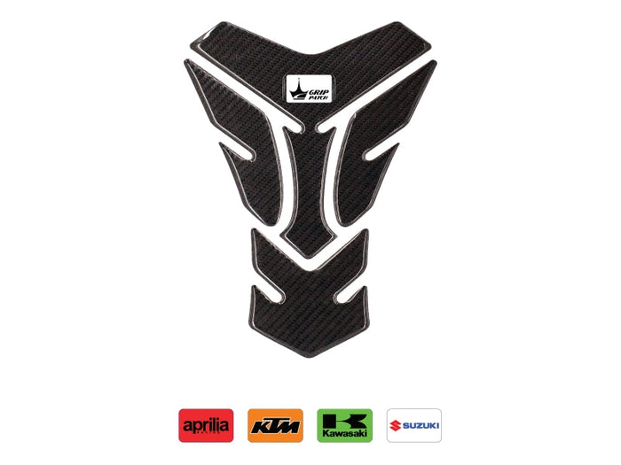 Grippatch Aprilia, KTM, Kawasaki, Suzuki ile Uyumlu Kaydırmaz 6D Karbon Tank Pad GC06