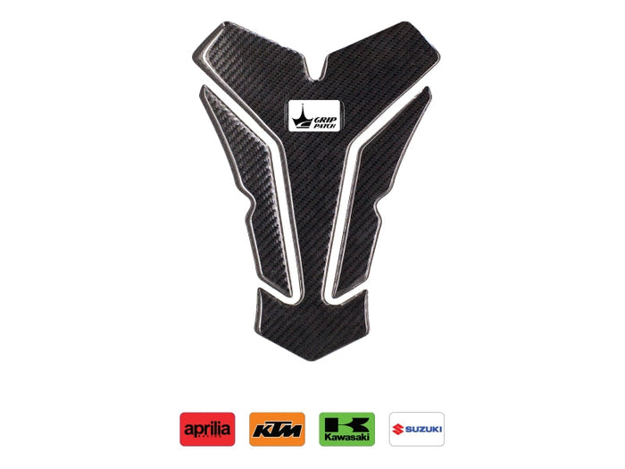Grippatch Aprilia, KTM, Kawasaki, Suzuki ile Uyumlu Kaydırmaz 6D Karbon Tank Pad GC09