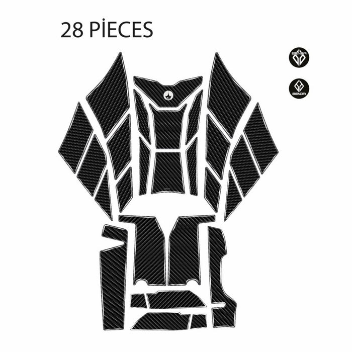 Grippatch Benda LFC-700 ile Uyumlu 6D Karbon Kaydırmaz 28 Parça Tank Pad Set GC83