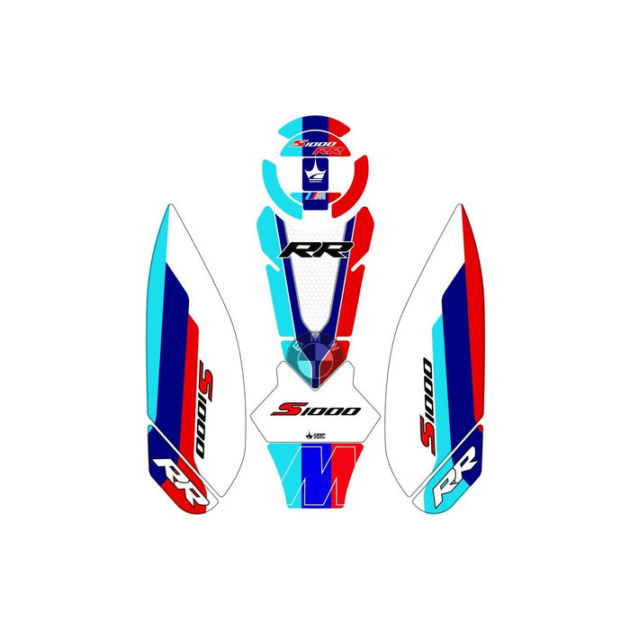 Grippatch BMW S1000RR (2023-2025) ile Uyumlu 12 Parça Renkli Tank Pad Seti GC43-3
