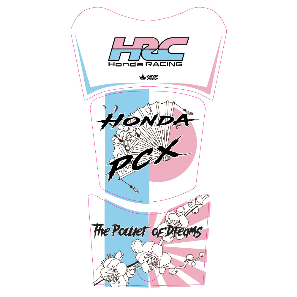 Grippatch Honda PCX 125 (2025) ile Uyumlu Renkli Tank Pad GC40-DK-6