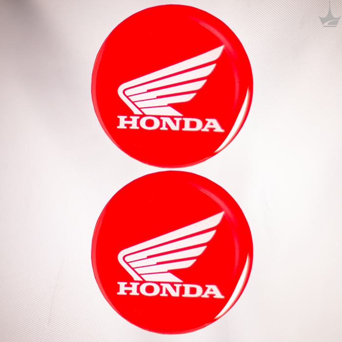 Grippatch Honda Kırmızı 5x5 cm Premium Damla Logo – 2’li Poliüretan 3D Logo-Amblem Seti
