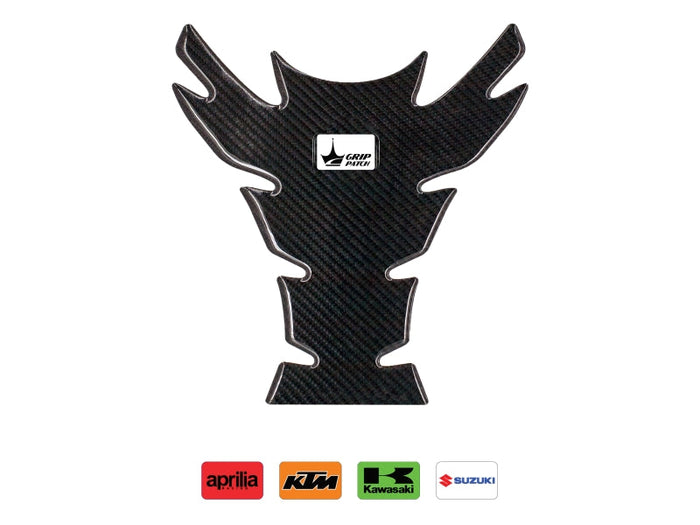 Grippatch Aprilia, Kawasaki, Suzuki ile Uyumlu Kaydırmaz 6D Karbon Tank Pad GC03