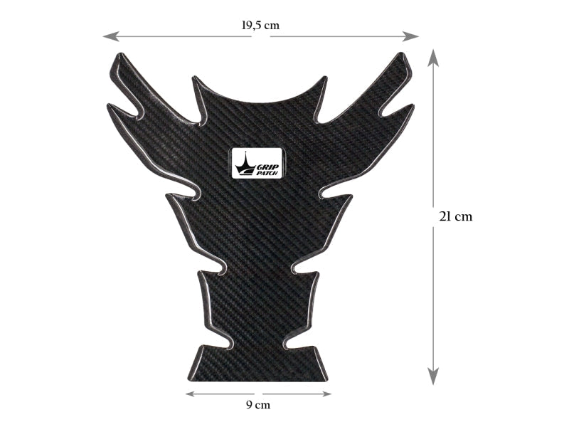 Grippatch Aprilia, Kawasaki, Suzuki ile Uyumlu Kaydırmaz 6D Karbon Tank Pad GC03