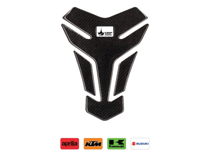 Grippatch Aprilia, KTM, Kawasaki, Suzuki ile Uyumlu Kaydırmaz 6D Karbon Tank Pad GC01