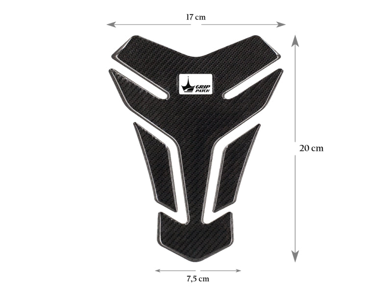 Grippatch Aprilia, KTM, Kawasaki, Suzuki ile Uyumlu Kaydırmaz 6D Karbon Tank Pad GC01