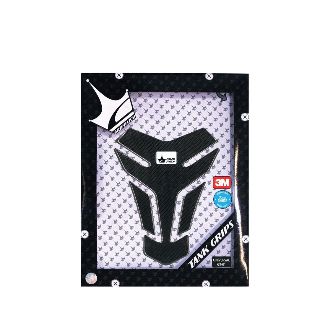 Grippatch Aprilia, KTM, Kawasaki, Suzuki ile Uyumlu Kaydırmaz 6D Karbon Tank Pad GC01