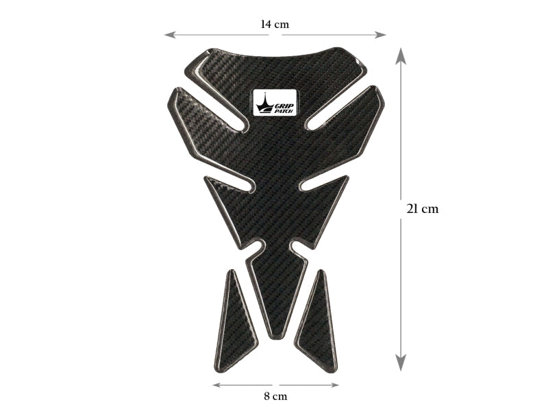 Grippatch Aprilia, KTM, Kawasaki, Suzuki ile Uyumlu Kaydırmaz 6D Karbon Tank Pad GC04
