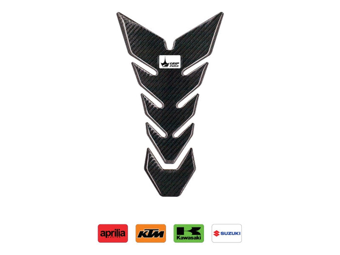 Grippatch Aprilia, KTM, Kawasaki, Suzuki ile Uyumlu Kaydırmaz 6D Karbon Tank Pad GC05