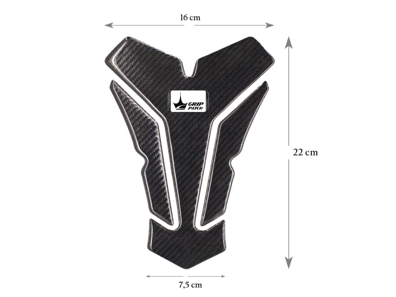 Grippatch Aprilia, KTM, Kawasaki, Suzuki ile Uyumlu Kaydırmaz 6D Karbon Tank Pad GC09