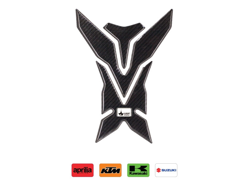 Grippatch Aprilia,Ktm,Kawasaki,Suzuki ile Uyumlu Kaydırmaz 6D Karbon Tank Pad GC10