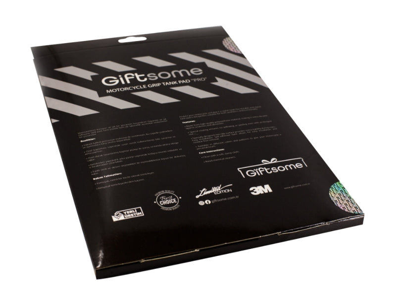 Grippatch Aprilia,Ktm,Kawasaki,Suzuki ile Uyumlu Kaydırmaz 6D Karbon Tank Pad GC10