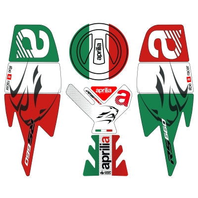 Grippatch Aprilia RS 660 (2025) ile Uyumlu 13 Parça Renkli Tank Pad Seti GC61-3