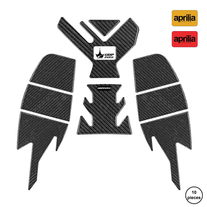 Grippatch Aprilia RS 660 (2025) ile Uyumlu Kaydırmaz 6D Karbon 10 Parça Tank Pad Seti GC61