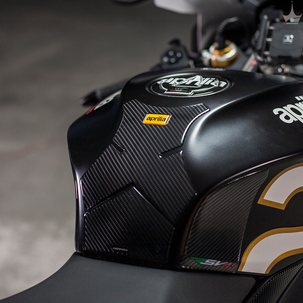 Grippatch Aprilia RSV4 (2024) ile Uyumlu Kaydırmaz 6D Karbon 14 Parça Tank Pad Seti GC46