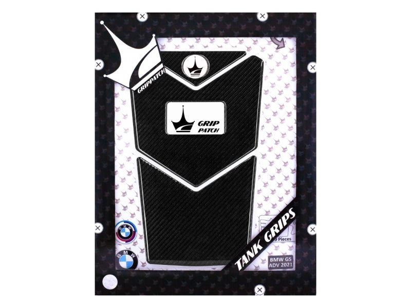 Grippatch BMW GS R1250 ADV (2021) ile Uyumlu Kaydırmaz 6D Karbon 9 Parça Tank Pad Seti GC32