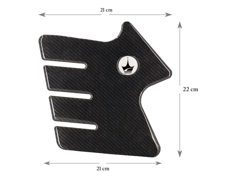 Grippatch BMW GS R1250 ADV (2021) ile Uyumlu Kaydırmaz 6D Karbon Yan Tank Pad GCS05