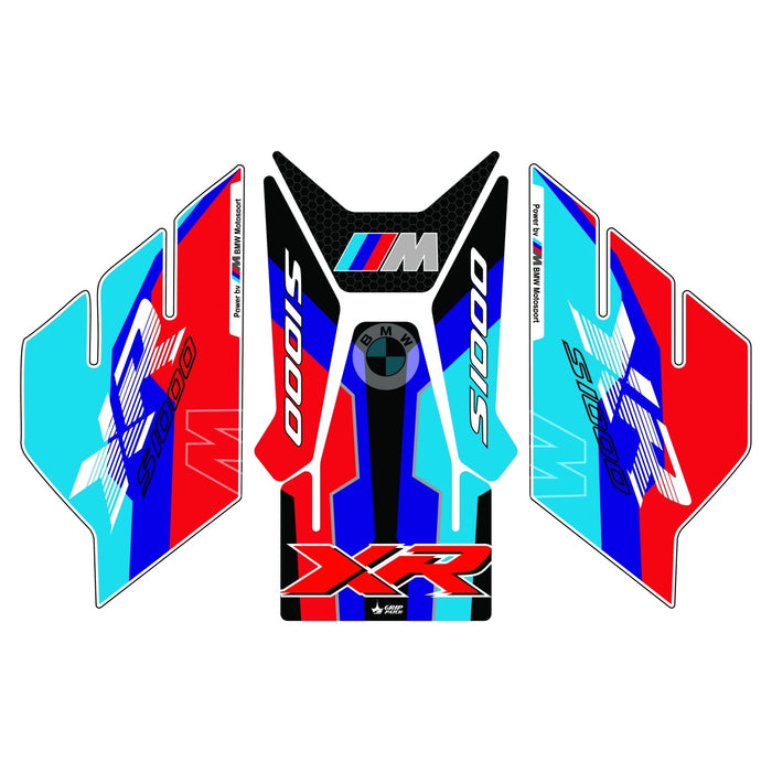 Grippatch BMW S1000XR (2023) ile Uyumlu 6 Parça Renkli Tank Pad Seti GC44-2