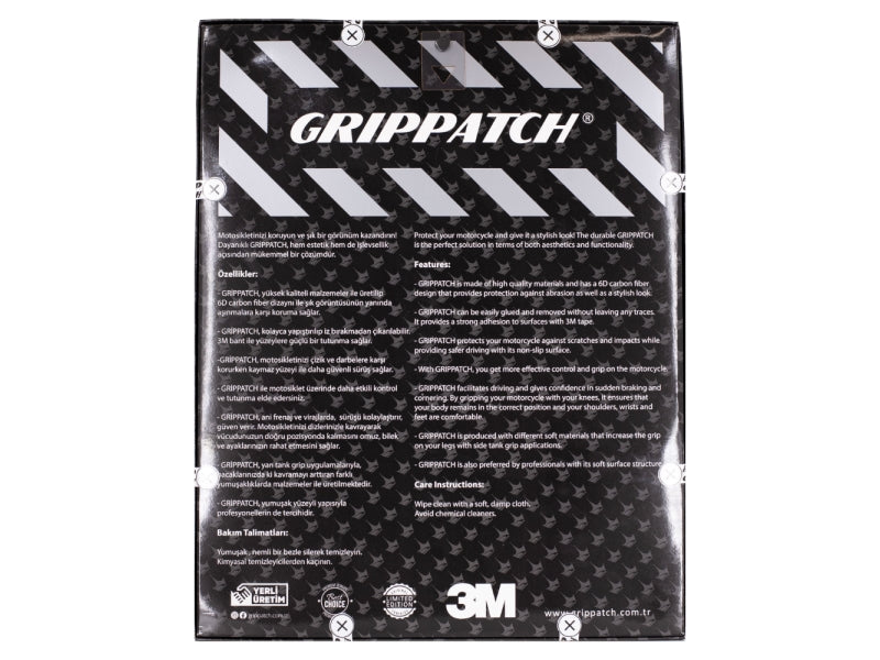 Grippatch CF Moto 250 NK (2023) ile Uyumlu Kaydırmaz 6D Karbon 20 Parça Tank Pad Seti GC17