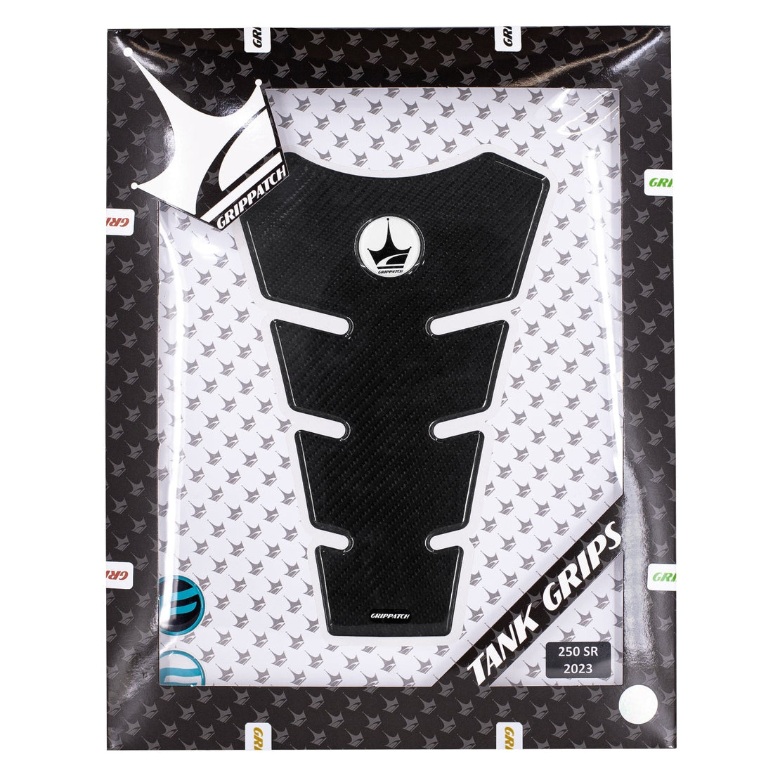 Grippatch CF Moto 250SR (2023-2024) ile Uyumlu Kaydırmaz 15Parça 6D Karbon Tank Pad Seti GC15
