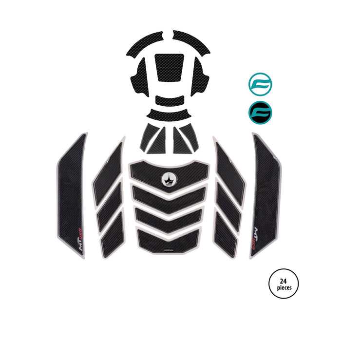 Grippatch CF Moto 450 MT (2024) ile Uyumlu Ultimate Kaydırmaz 24 Parça Tank Pad Seti GTC02