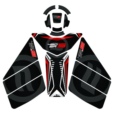 Grippatch CF Moto 450 SR (2023-2024) ile Uyumlu 17 Parça Renkli Tank Pad Seti GC16-R1