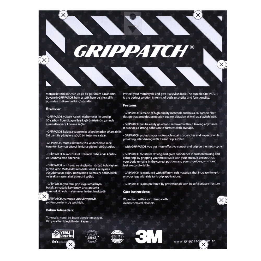 Grippatch CF Moto 800 MT (2025) ile Uyumlu Ultimate Kaydırmaz 19 Parça Tank Pad Seti GTC04