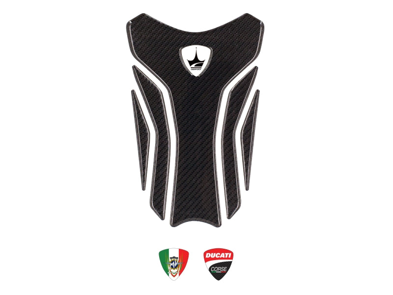 Grippatch Ducati, MV Agusta ile Uyumlu 6D Karbon Tank Pad GC07