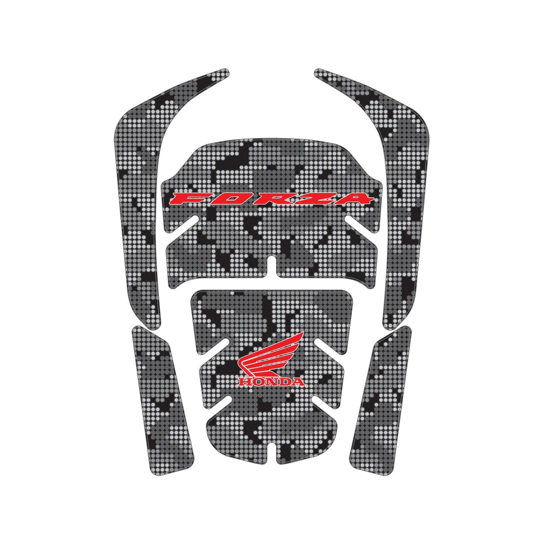 Grippatch Honda Forza-250 (2024-2025) ile Uyumlu Renkli Tank Pad – Depo Koruma Seti GC20-M-1
