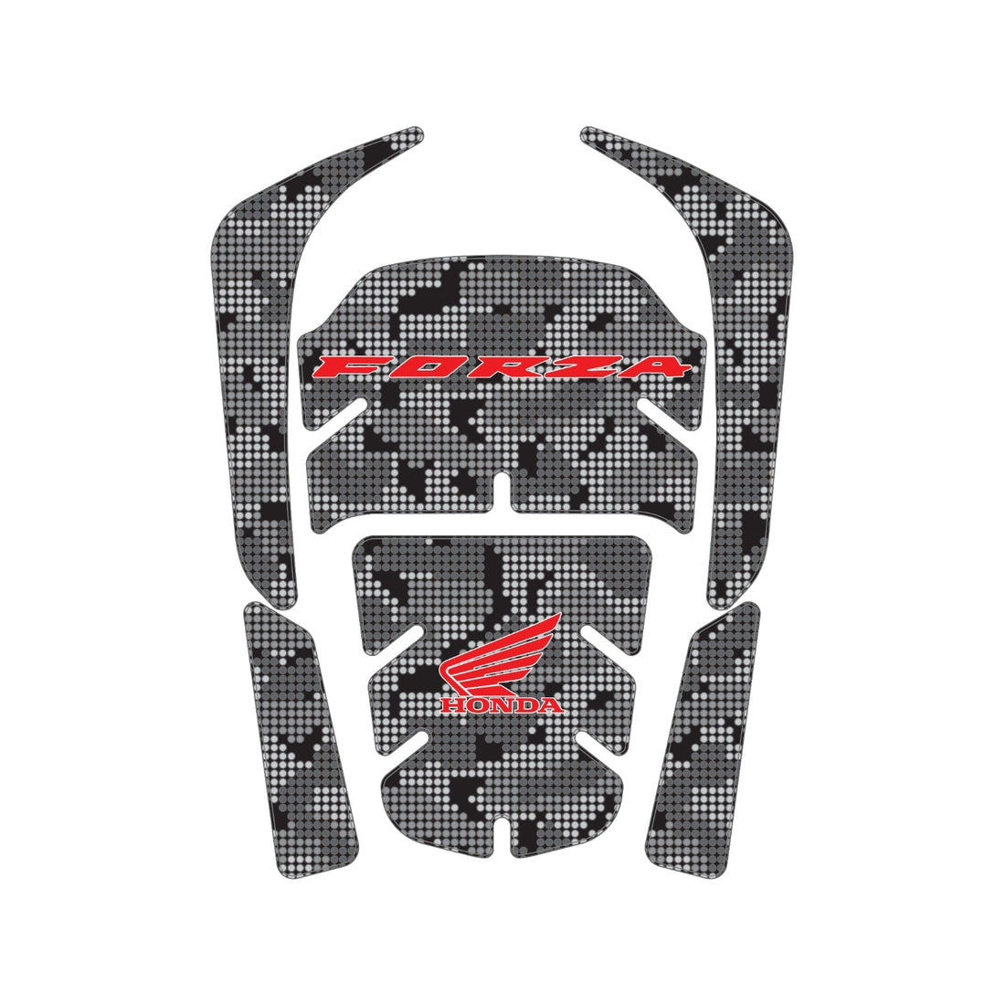 Grippatch Honda Forza-250 (2024-2025) ile Uyumlu Renkli Tank Pad – Depo Koruma Seti GC20-M-1