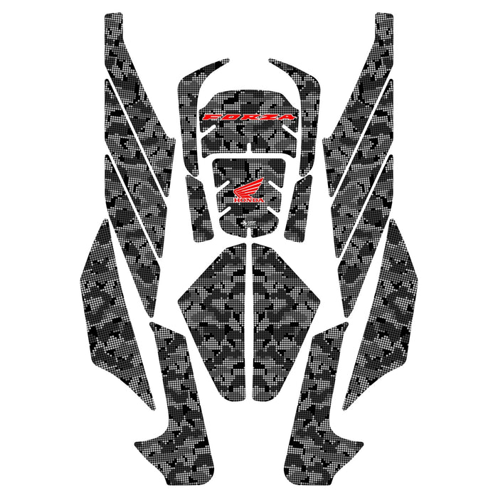 Grippatch Honda Forza 250 (2025) ile Uyumlu 18 Parça Renkli Tank Pad Seti GC20-R3