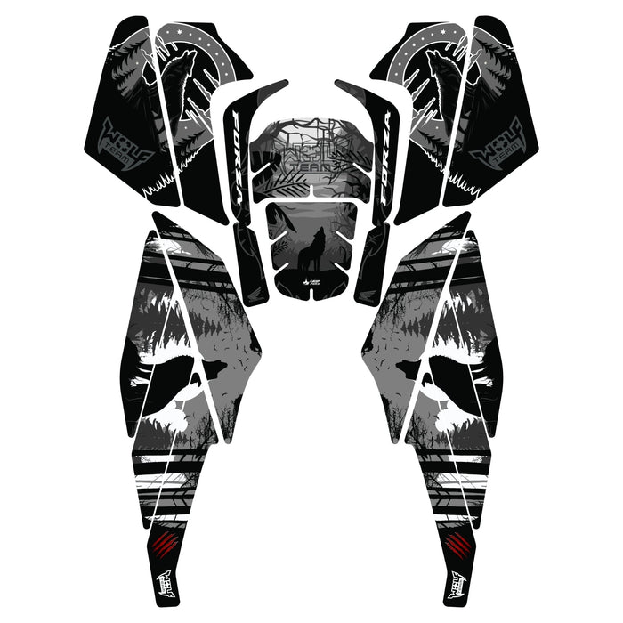 Grippatch Honda Forza 250 (2025) ile Uyumlu 18 Parça Renkli Wolf Tank Pad Seti GC20-R5
