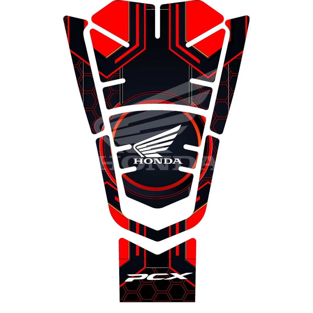 Grippatch Honda PCX 125 (2021-2024) ile Uyumlu 6 Parça Renkli Tank Pad GC19-DK-4