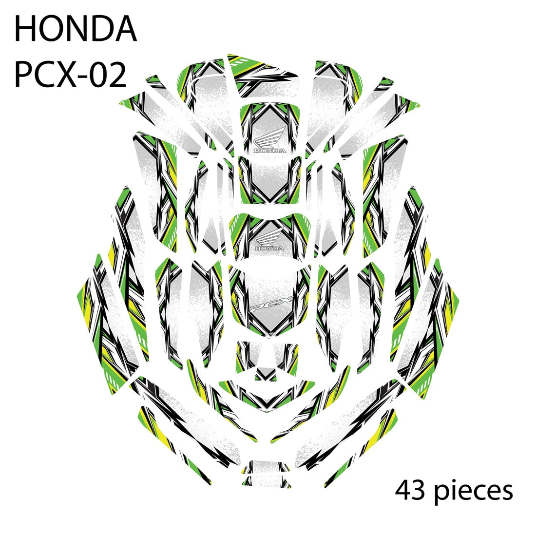 Grippatch Honda PCX 125 (2025) ile Uyumlu 43 Parça Tank Pad Seti GC40-B-S
