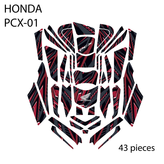 Grippatch Honda PCX 125 (2025) ile Uyumlu 43 Parça Tank Pad Seti GC40-K-S