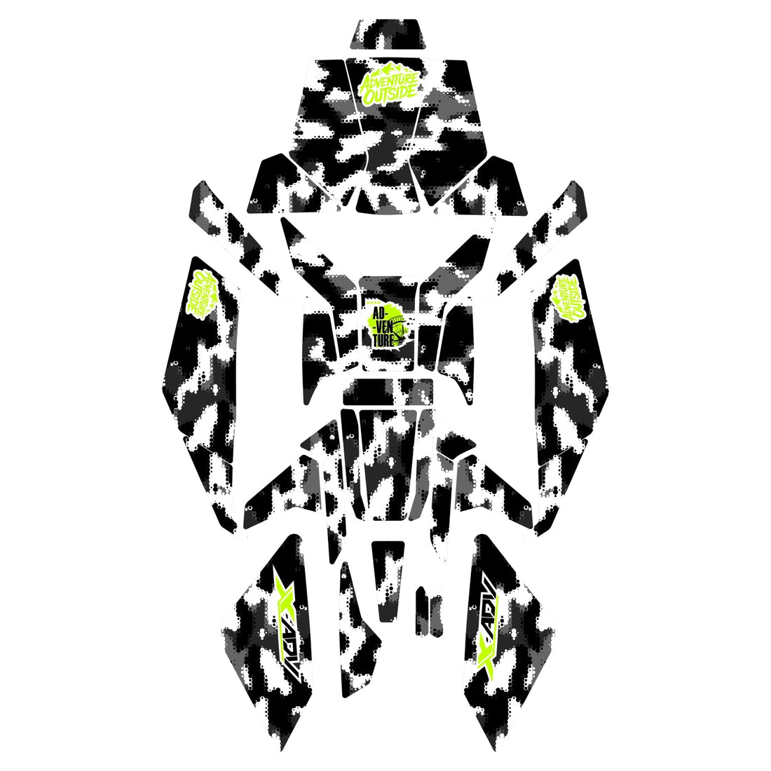 Grippatch Honda X-ADV (2025) ile Uyumlu Renkli Tank Pad Seti 33 Parça GC53-3