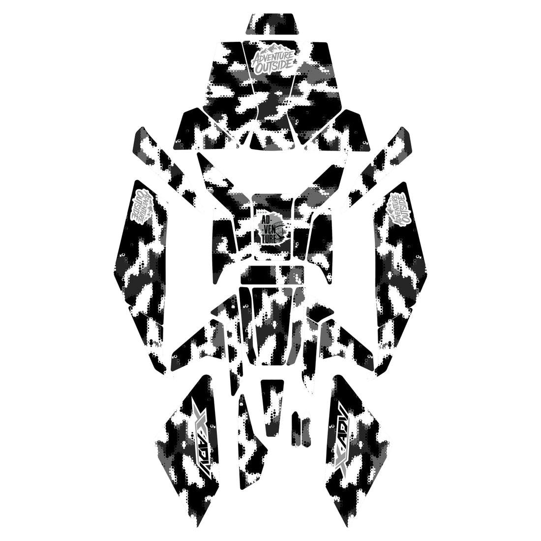 Grippatch Honda X-ADV (2025) ile Uyumlu Renkli Tank Pad Seti 33 Parça GC53-4