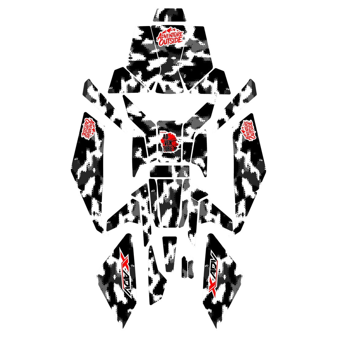 Grippatch Honda X-ADV (2025) ile Uyumlu Renkli Tank Pad Seti 33 Parça GC53-5