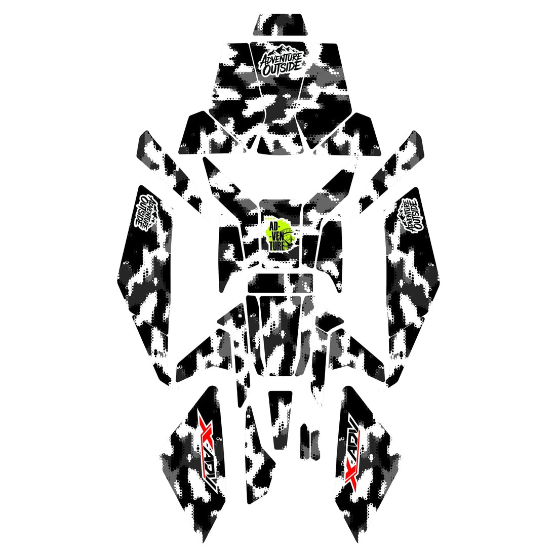 Grippatch Honda X-ADV (2025) ile Uyumlu Renkli Tank Pad Seti 33 Parça GC53-6