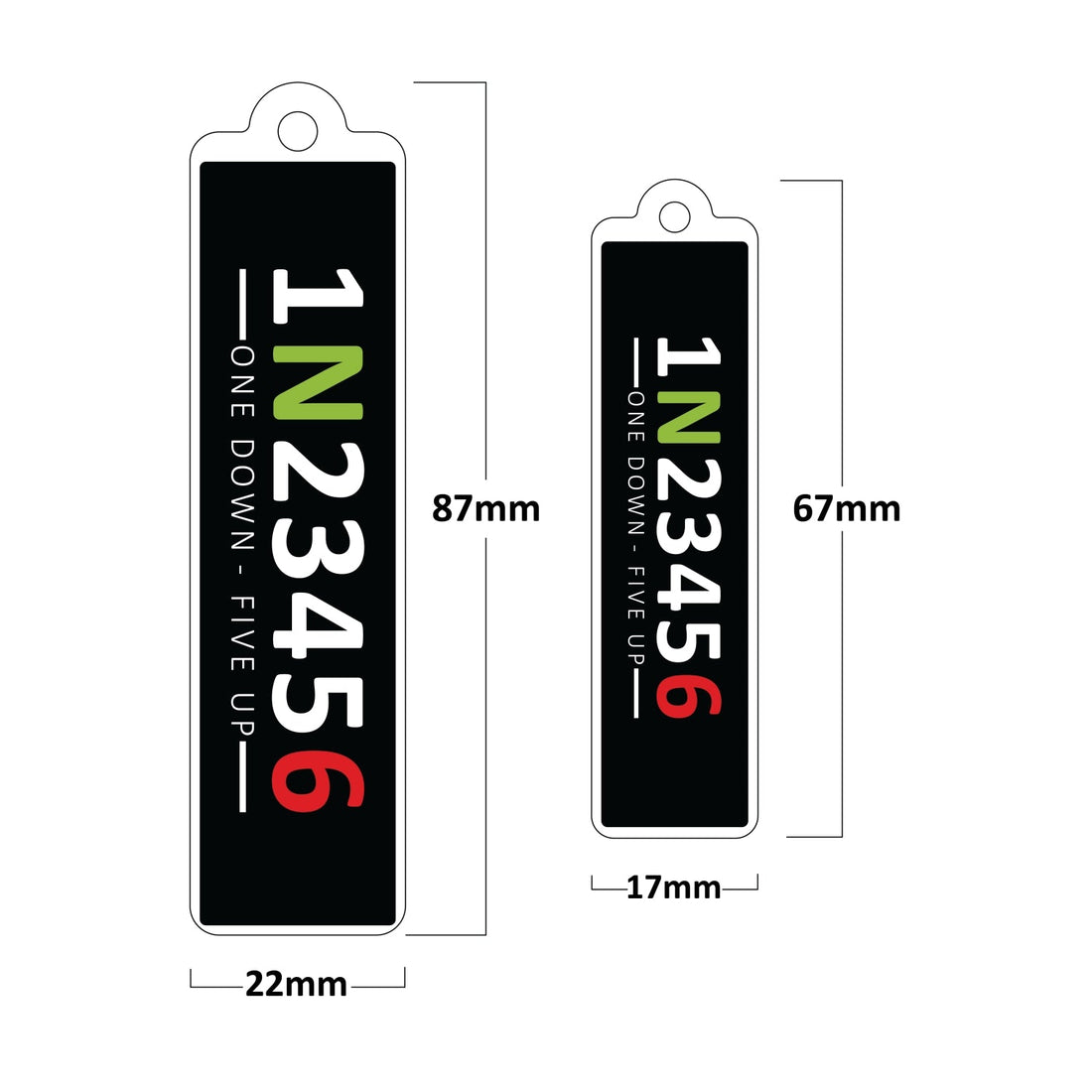 Grippatch One Down - Five Up 1N23456 Poliüretan Damla Anahtarlık (2 Adet)
