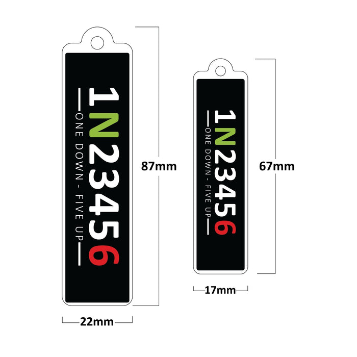 Grippatch One Down - Five Up 1N23456 Poliüretan Damla Anahtarlık (2 Adet)