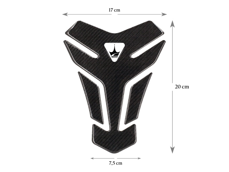 Grippatch Triumph ile Uyumlu Kaydırmaz 6D Karbon Tank Pad GC01