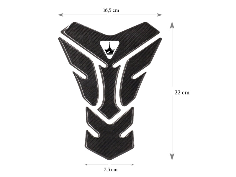 Grippatch Triumph ile Uyumlu Kaydırmaz 6D Karbon Tank Pad GC06