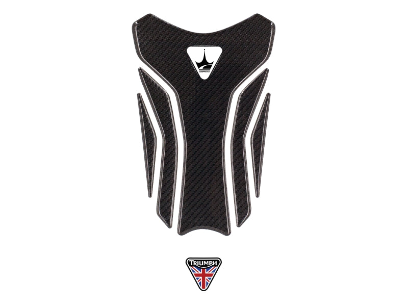 Grippatch Triumph ile Uyumlu Kaydırmaz 6D Karbon Tank Pad GC07