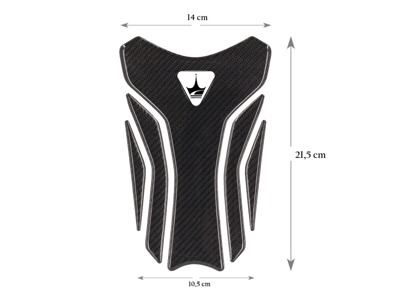 Grippatch Triumph ile Uyumlu Kaydırmaz 6D Karbon Tank Pad GC07