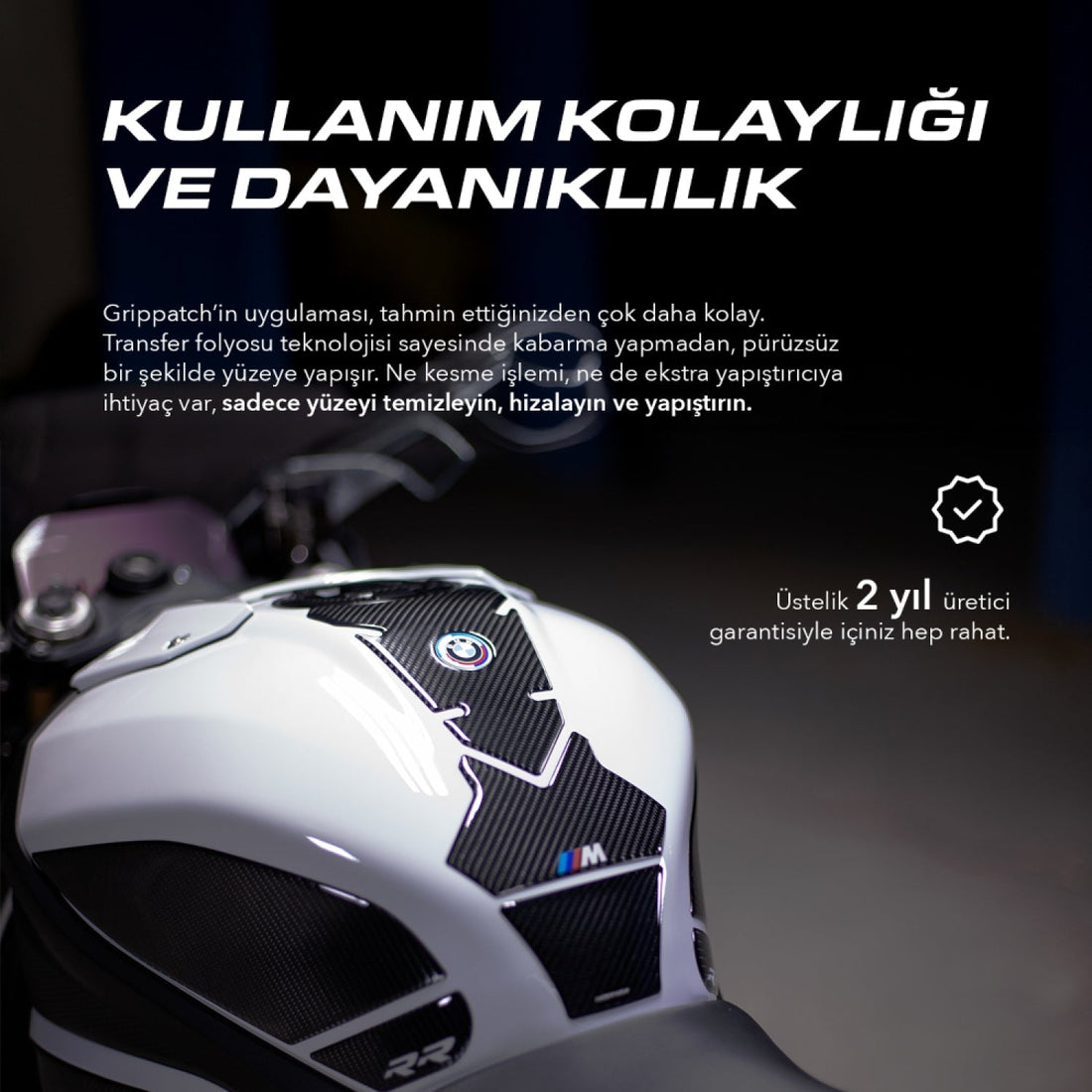 Grippatch Triumph ile Uyumlu Kaydırmaz Şeffaf Tank Pad GT01