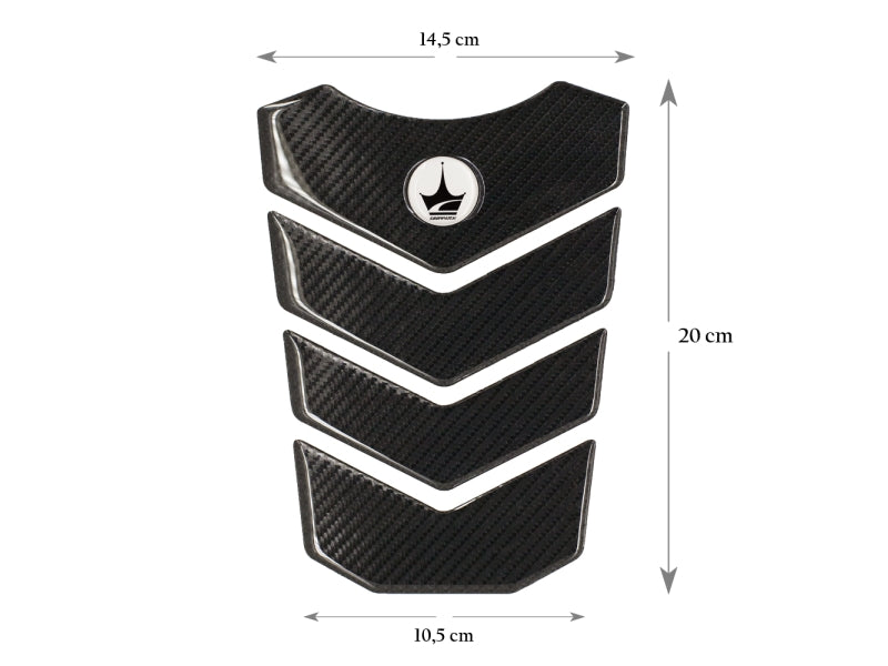 Grippatch Yamaha, BMW, Honda ile Uyumlu 6D Karbon Tank Pad GC02