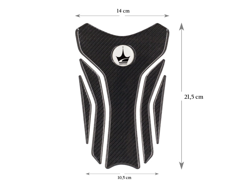 Grippatch Yamaha, BMW, Honda ile Uyumlu 6D Karbon Tank Pad GC07